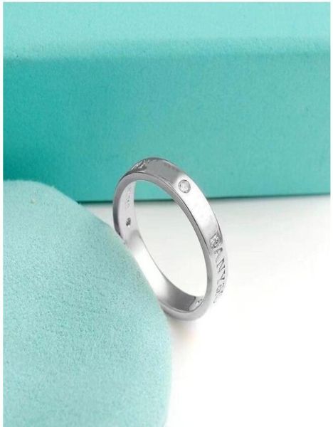 

luxury fashion designer anys diamond ring letter logo plain ring couple ring holiday gift6055811, Silver