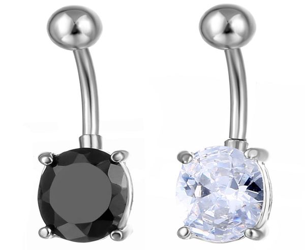 

d0292 zircon belly navel stud mix colors01234567896688667, Silver