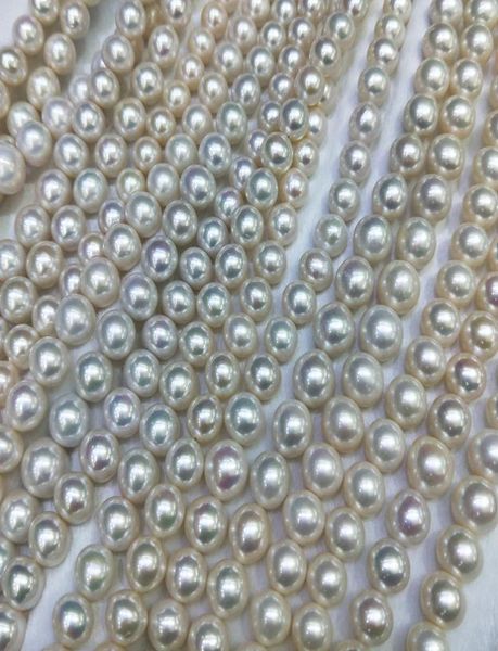 

8mm natural traditional pearls beads bulk potato freshwater pearls for jewelry diy making3857474, White