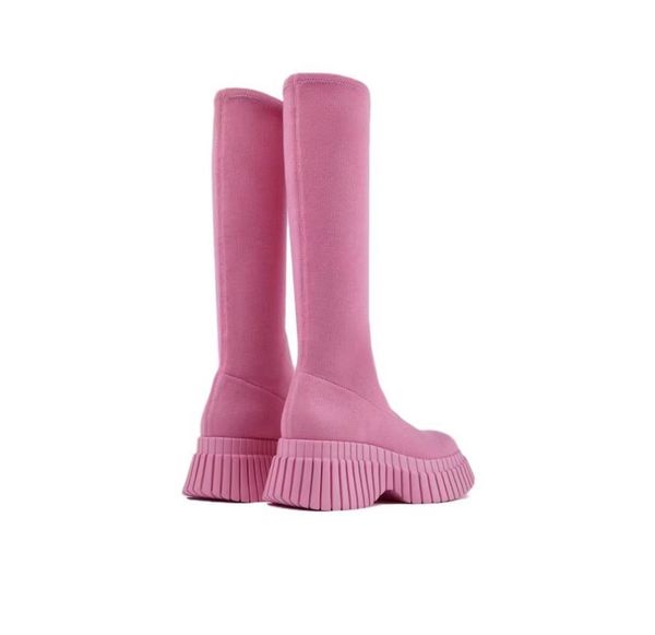 

doc martens women's shoes 2023 pink elastic boots slim slim boots platform platform platform motorcycle boots but knee boots sock boots, Black