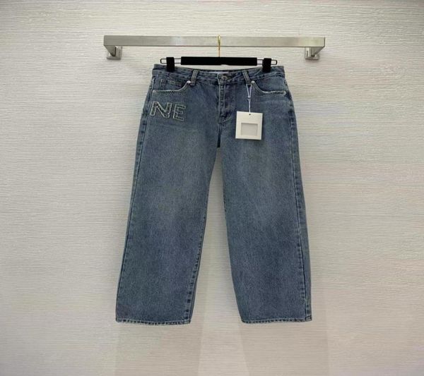 

designer jeans 2023 new spring summer fashion panelled brand same style pants luxury women039s clothing 123095493460, Blue