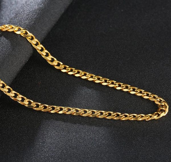 

8mm 75cm 24k goldplated men039s goldplated silverplated black gold necklace hip hop cuban south american men039s jewelry 3634715, Silver