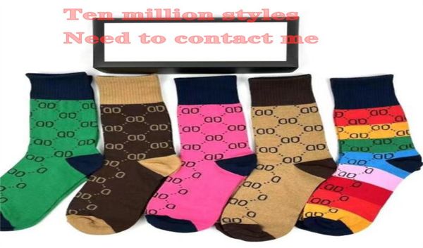 

designer mens womens socks five pair luxe sports winter mesh letter printed sock embroidery cotton man woman with box1815875, Black