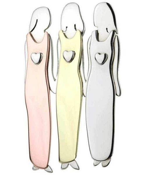 

23456pcs sisters pin friends sisterhood brooch tricolor handmand christmas gift durable metal brooches7758020, Gray