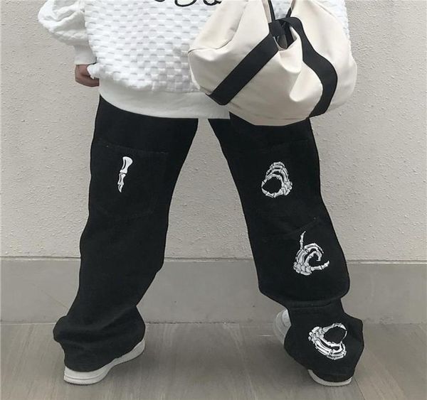 

men039s pants streetwear harajuku black men oversized wide leg korean style high waist hiphop y2k trousers aesthetic1407450