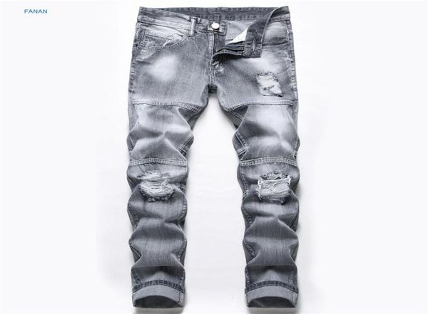 

men039s jeans light grey with holes for men0123456788569398, Blue