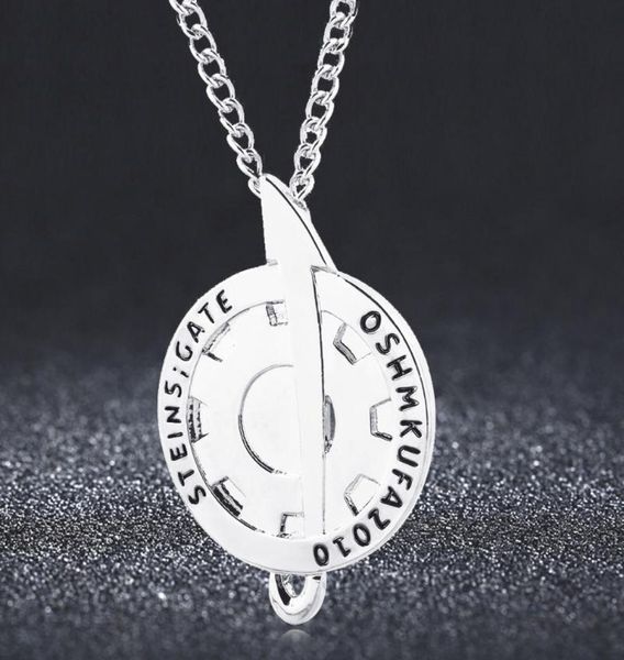 

pendant necklaces game steins gate badge necklace amadeus makise kurisu labmen the fate of stone oshmkufa jewelry gift8895622, Silver