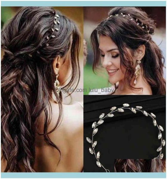 

jewelrysier color bridal tiaras headbands for wedding handmade er crystal women hair jewelry girls headpiece headdress drop delive9678689, Silver