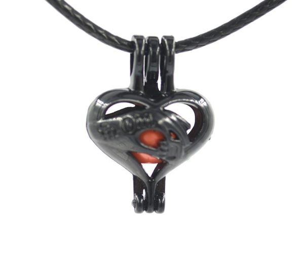 

black pearl cage pendant silver rainbow color love wish gem beads cages locket diy charm pendants mountings for jewelry making in 3331056