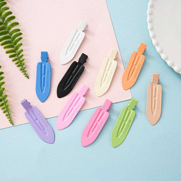 

cream diy material baking varnish candy color seamless hair clip frosted duck bill clip one word b clip side, Slivery;white