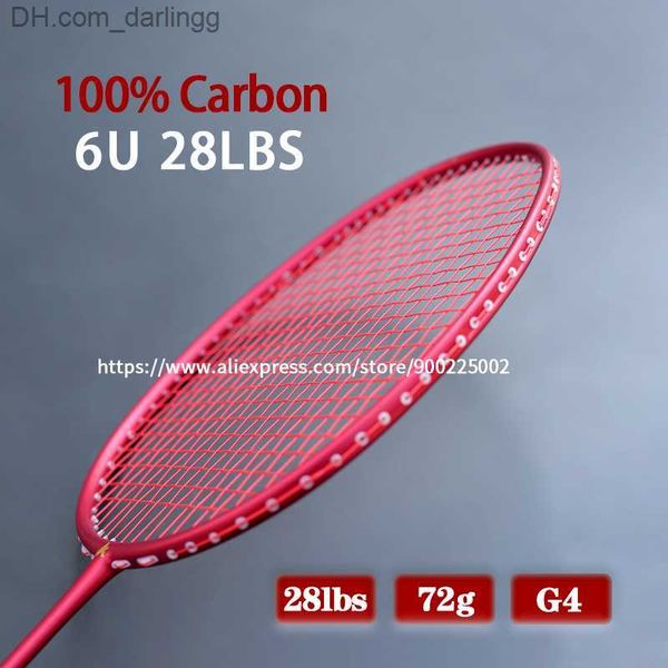 

badminton rackets professional training 100% full caron fiber strung badminton rackets bags light weight 6u 72g racquet 22-28lbs sports spee