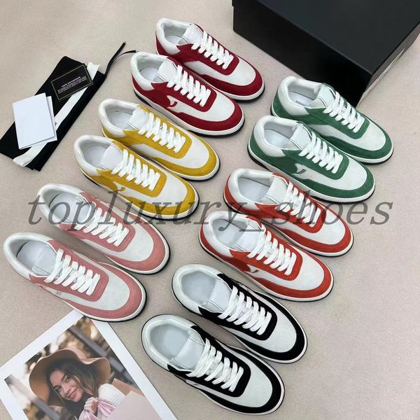 

designer casual shoes women calfskin sneakers vintage mesh leather trainers fashion stylist shoes leisure shoe platform lace-up print sneake, Black