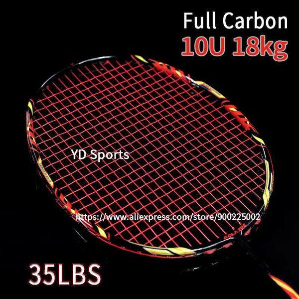 

badminton rackets 100% full carbon fiber badminton rackets with string bags g5 18kg lightest 10u high tension 22-35lbs professional racquet