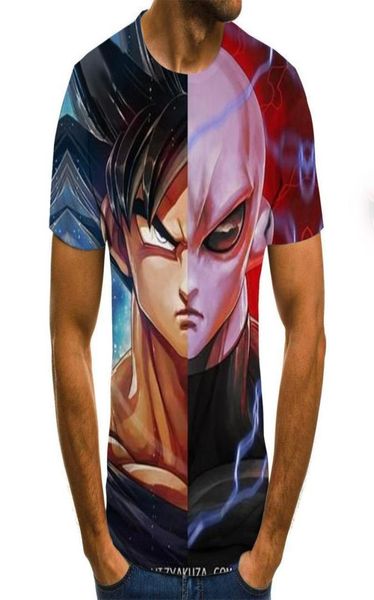 

2020 3d print anime t shirt men 039s hip hop casual round neck t shirt1781079, White;black