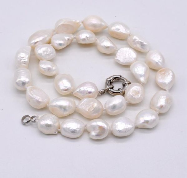 

white baroque necklace irregularly shaped teardrop natural pearl handmade classic simplicity women039s pearl necklace4388565, Silver