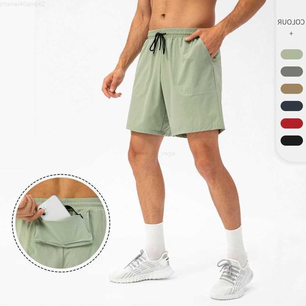 

men yoga sports short quick dry shorts with back pocket mobile phone casual running gym jogger pant e21412 sportswear