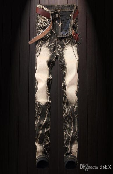 

vintage jeans men new design hip hop pants streetwear light wash jeans mens long pants3031770, Blue