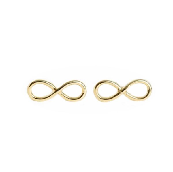 

infinity compound stud earrings new fashion women039s lovely stud earring whole gift7601378, Golden;silver