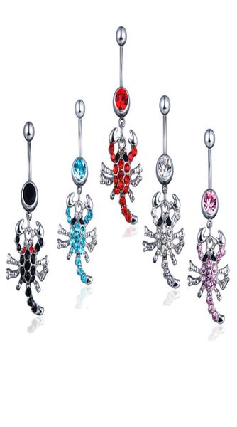 

d0074 scorpion belly navel button ring mix colors0123458786156, Silver