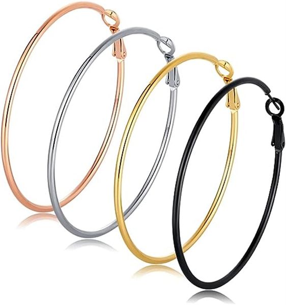 

stainless steel hoop earring for women girls 16 pairs hypoallergenic loop earrings set gold silver plated dangling earring jewelry trendy fe, Golden;silver