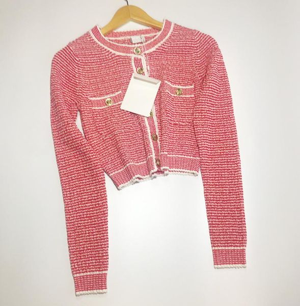 

703 2021 spring summer brand same style sweaters crew neck cardigan pink gree print long sleeve print women clothes s9442296, White;black