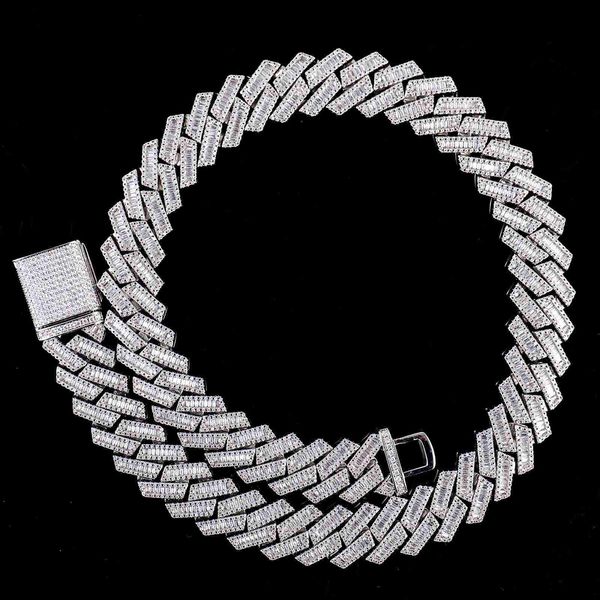 

factory cost cuban link chain 925 sterling silver baguette miami vvs moissanite diamond