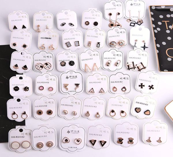 

fashion designer women earrings korean style charm earring back stud earings luxury crystal pearl earring for women girl2543748, White