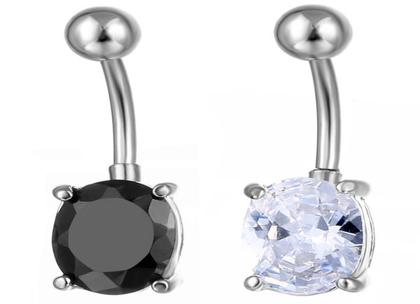 

d0292 zircon belly navel stud mix colors01234567896205073, Silver