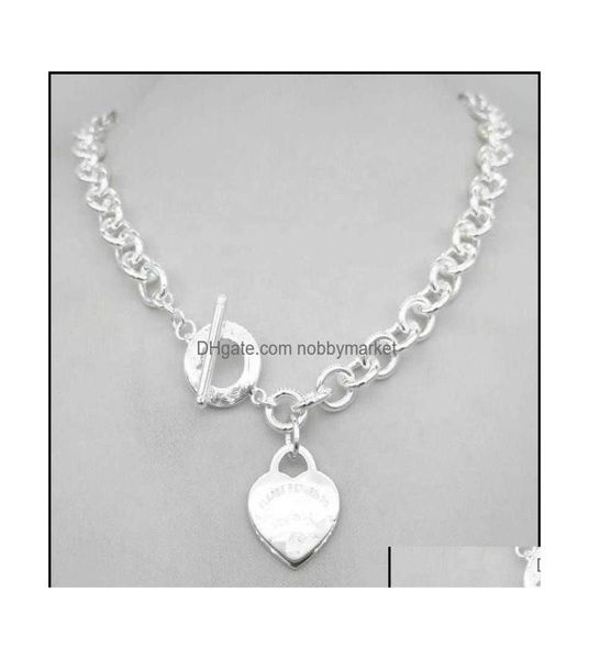 

pendant necklaces pendants jewelry design womens sier tf style necklace chain s925 sterling key heart love egg brand charm nec h098863004, Silver