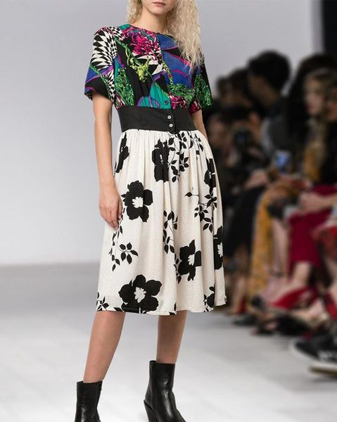 

women 2020 new vintage novelty dress active preppy style dresses5569528, Black;gray