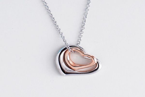 

agood s925 pendants necklaces for women sterling silver double heart necklace fashion jewelry4071483