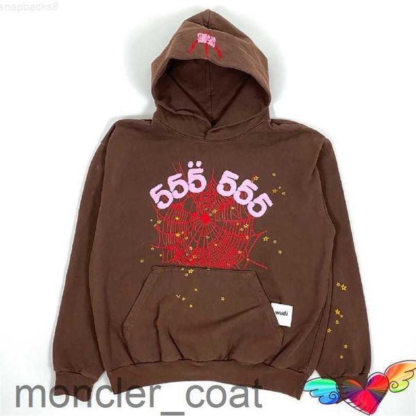 

men's hoodies sweatshirts foam printed 555555 hoodie men women 1 digital pink graphic sp5der 555555 young thug pullovers, Black