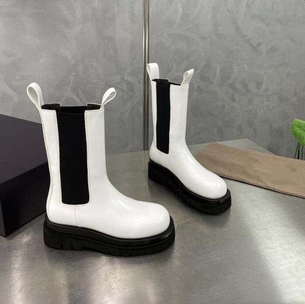 

latest women's boots thick sole round head lace up cowhide material formal casual banquet work party matching size 34-41+box, Black