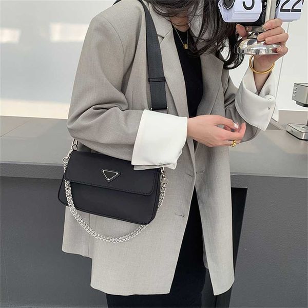 

women's leisure wide shoulder strap crossbody nylon fabric small square fashion chain underarm bag tide 70% off outlet clearance