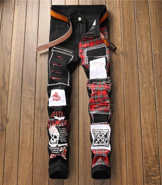 

new camouflage jeans new summer fashion designer men039s clothing set up riding casual pants hip hop jeans men hole slim jeans 7377342, Blue