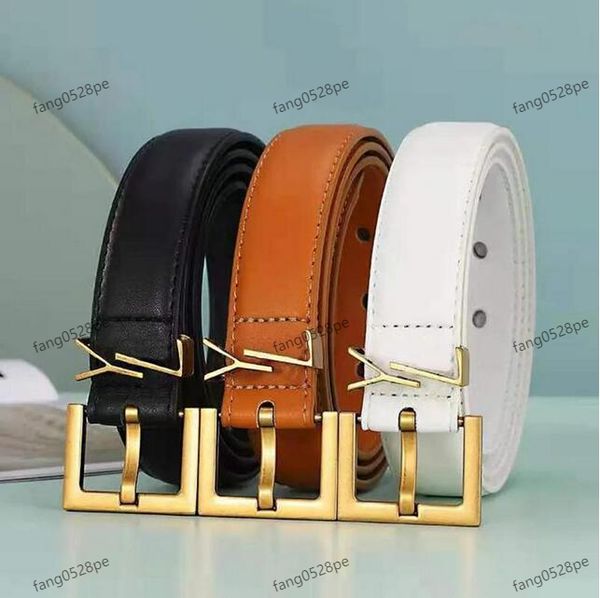 

designer belt for women genuine leather cowhide width 3cm men designers belts bronze buckle silver womens waistband, Black;brown