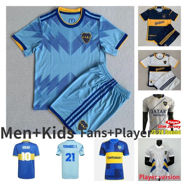 

23 24 boca juniors soccer jersey fans player version camiseta 2023 2024 villa salvio medina varela tercera yellow salvio pavon football shir, Black;yellow