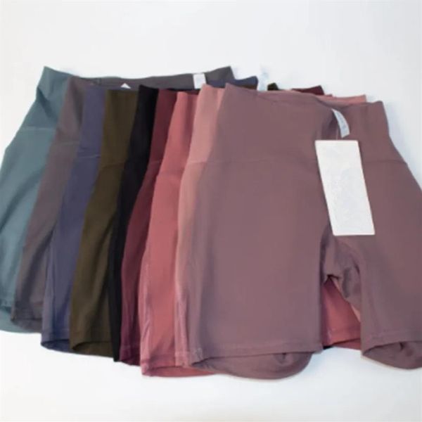 

lu-001 women's high waist yoga shorts slim fit hip lift gym running quick drying breathable high elastic tights new style yog346g