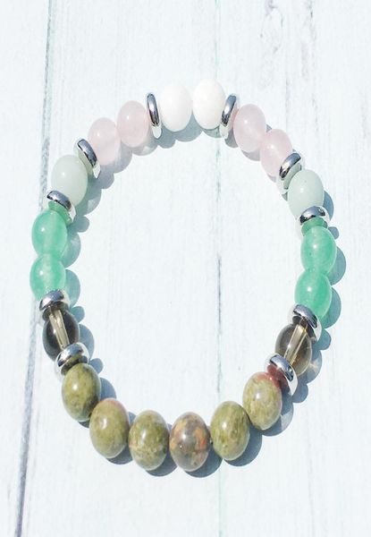 

mg0399 new design unakite jasper bracelet for women natural moonstone rose quartz bracelet negative balance energy jewelry6431599, Black