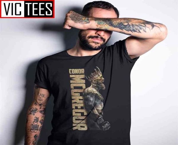 

men the king of conor mcgregor mma notorious t shirt men 100 cortton tee clothes male vintage tshirt 2104095723643, White;black