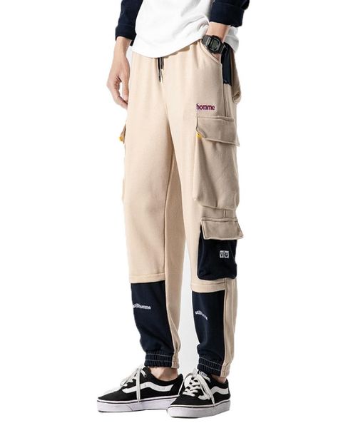 

2020 new bigger pocket sport streetwear black sweat pants joggers hip hop harem men fashion sweatpants trouers t2004213292784