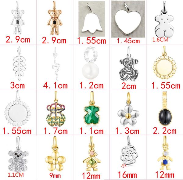 

2021 100 925 sterling silver elegant cute bear pendant suitable for diy fashion ladies necklace gift factory direct 9972278