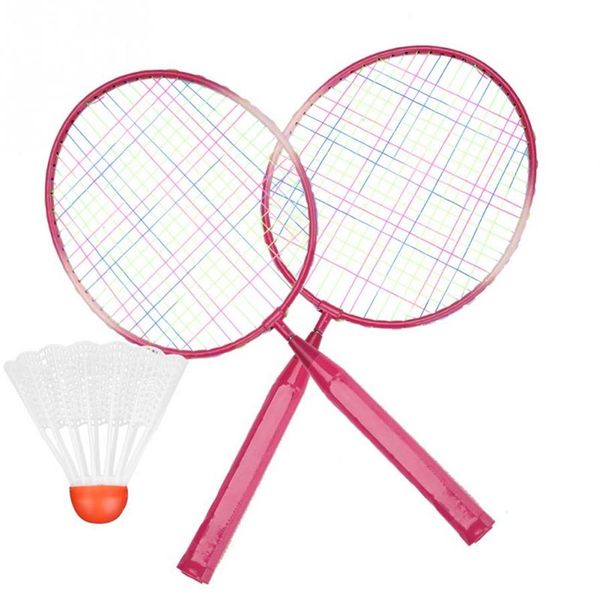 

children kids badminton racket racquet shuttlecock set alloy badminton racket practice training light-weight racquet with balls268w