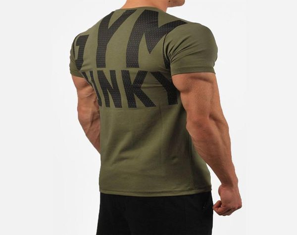 

brand mens t shirt summer crossfit fitness shirts for men fashion gym letter printed bodybuilding short sleeve clothing cotton tee9063659, White;black