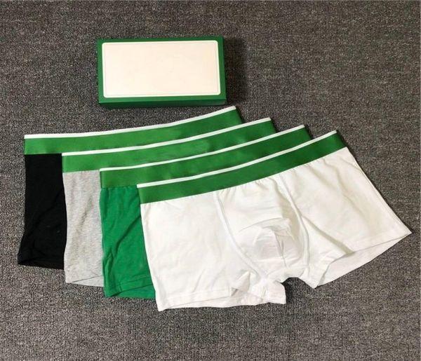 

2020 mens designer boxers brands underpants classic mens boxer casual shorts underwear breathable cotton underwears 3pcs with1416346, Black;white