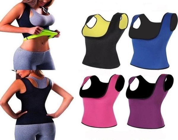 

neoprene slimming trimmer shirt body shaper athletic tank womens sport vest vworkout waist cincher trainer shapewear training 7468756, Black;white