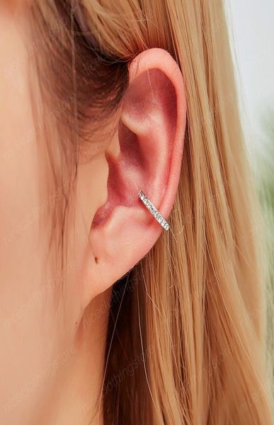 

vintage clip on earrings crystal ear cuff non pierced earrings nose ring new fashion women earrings earcuff9314635, Silver