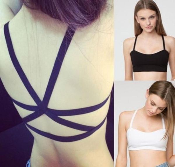 

wholenew women39s padded bra tank bustier bra vest crop bralette blouse9985232, Black;white