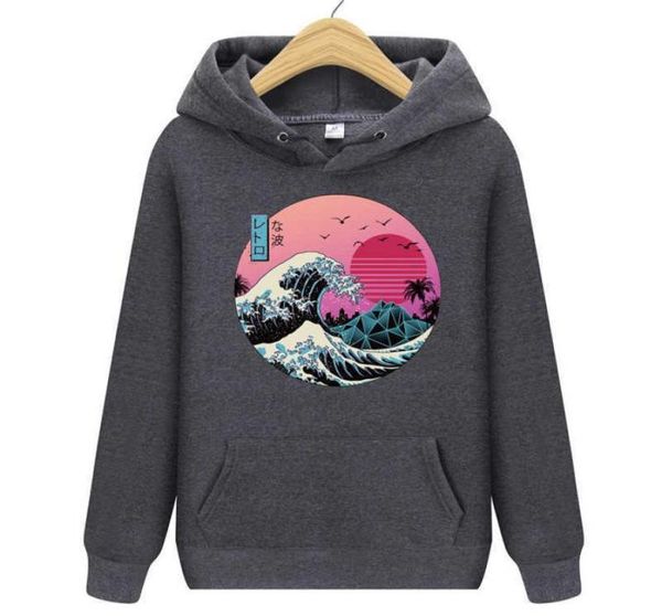 

men sweatshirt great retro wave japanese anime hoodie fashion casual tracksuit sportswear fitness streetwear hoodie men h08266701367, Black
