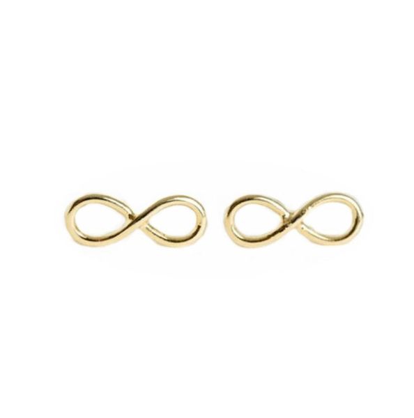 

infinity compound stud earrings new fashion women039s lovely stud earring whole gift5486920, Golden;silver